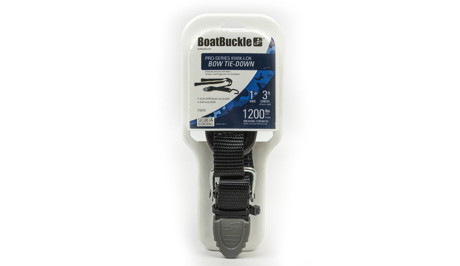 Sangle D’arrimage BoatBuckle Pro Kwik-Lok – Lot De 2 – Charge Max 181 Kg – Pour Bateau, Remorque